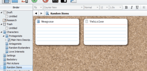using scrivener fine details of your swipe